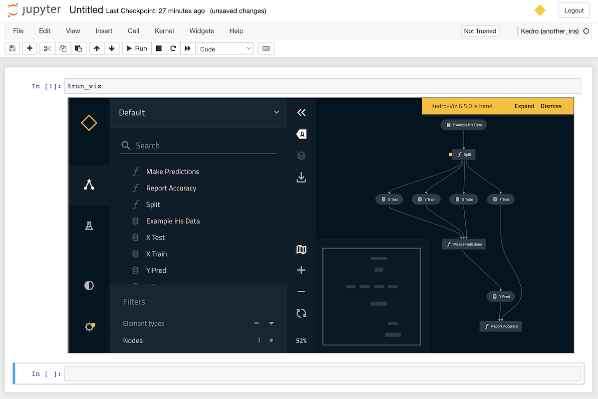 View your project's Kedro Viz inside a notebook