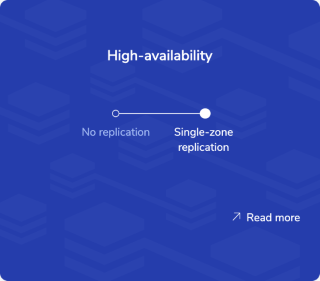 Use the High availability panel to set Essentials subscription replication settings.