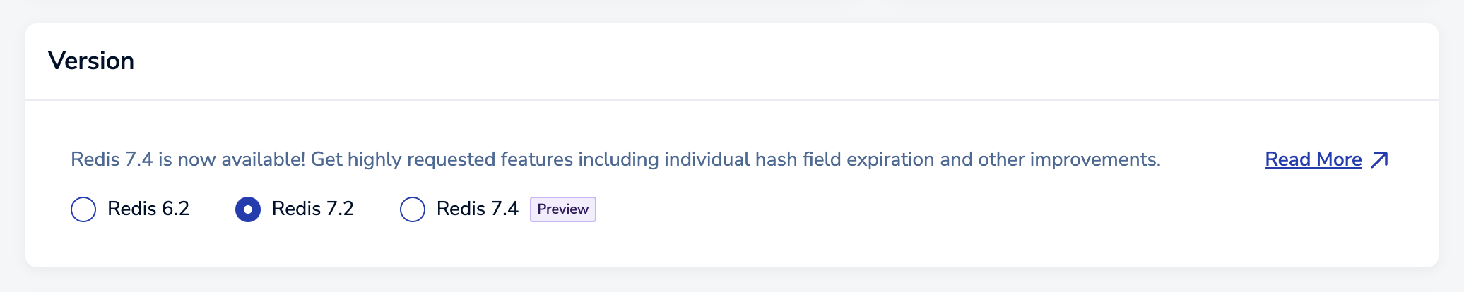 Version selection between Redis 6.2 and 7.2