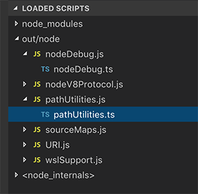 加载的脚本视图